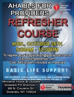 AHA BLS for Providers Refresher - October 28th